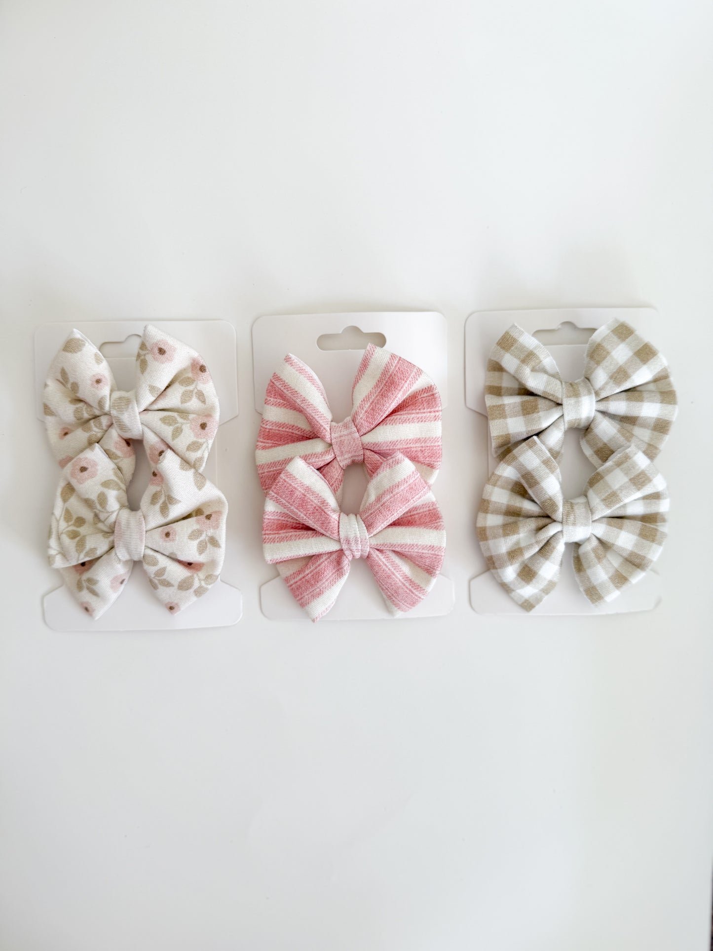 Gingham, Pink Stripes, Ditsy Floral Piggies